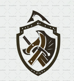 Wikingeraxt und Schild